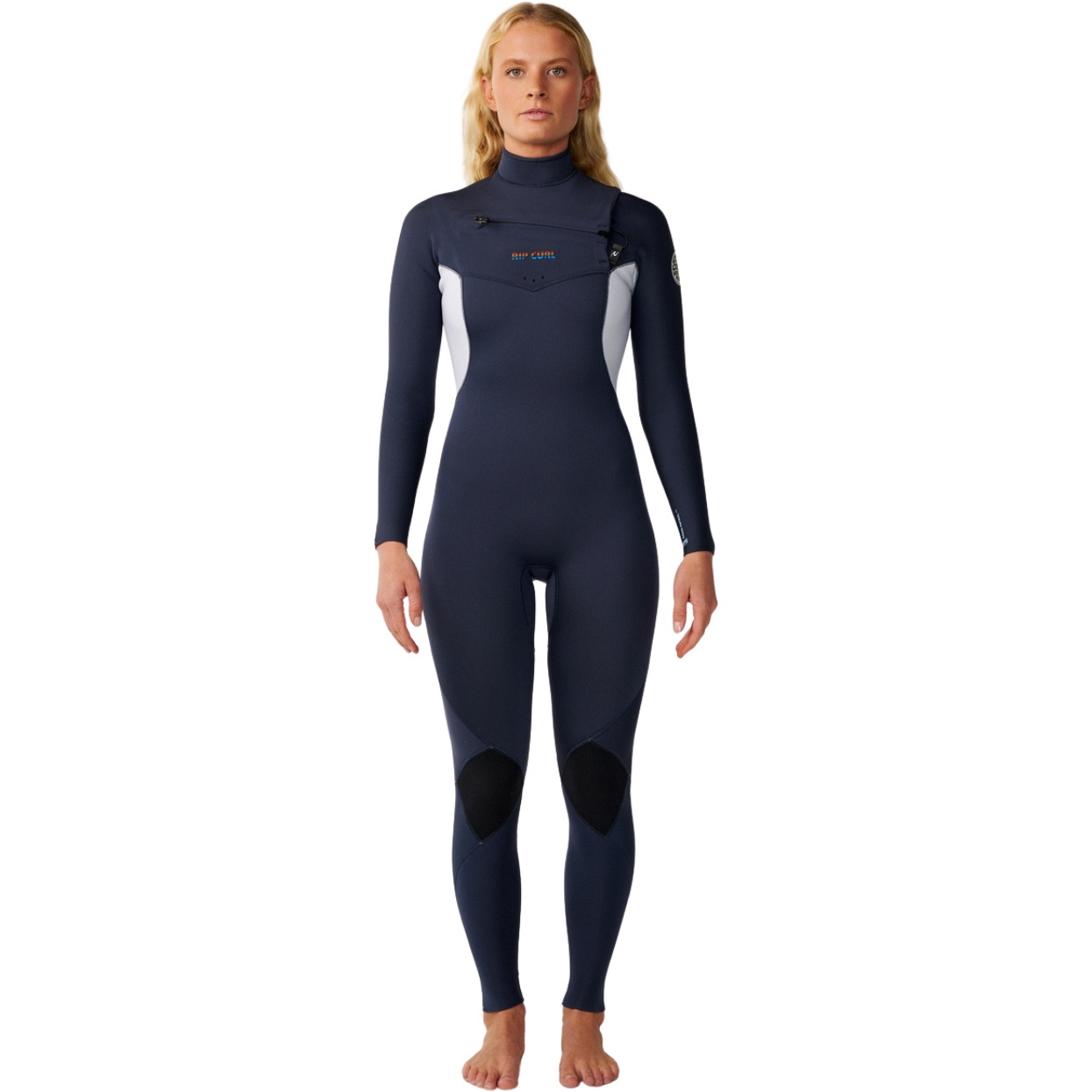 2026 Rip Curl Womens Dawn Patrol 4/3mm Chest Zip Wetsuit 17TWFS - Slate